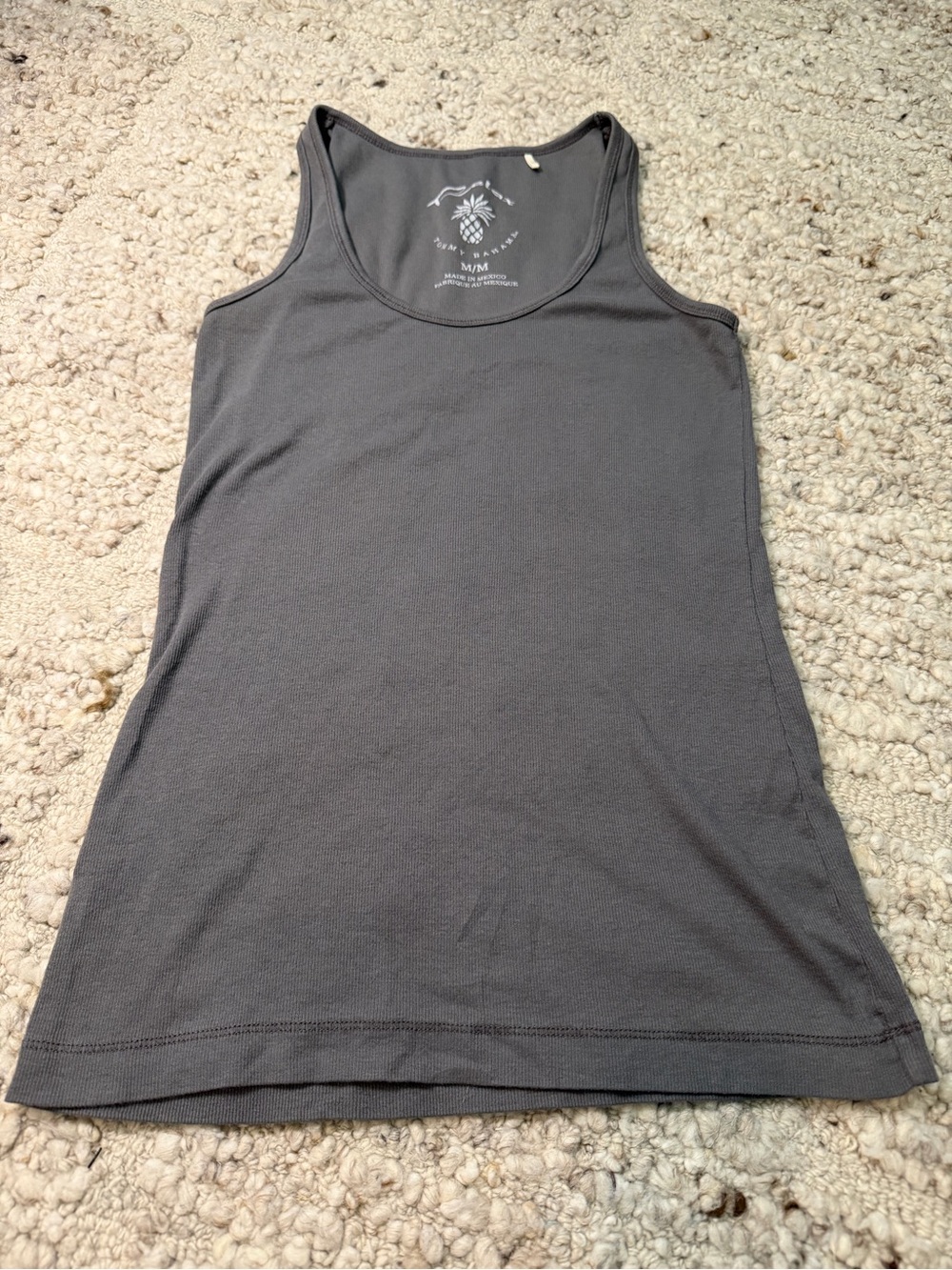 Tommy Bahama Charcoal Gray Racerback Tank Top